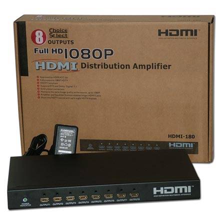 Choice Select HDMI Distribution Amp, 1 in/ 8 out