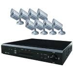 CLOVER PAC16608 16-Channel, 750GB DVR with 8 Day/Night Outdoor Cameras