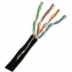Skyline Cat5e Outdoor UV Resistant Wire, 24awg Solid, 1000ft Box Black