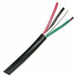 Skyline 16ga 4-wire Speaker Cable, CL2 UL, 500ft Pull Box, Black