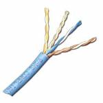 Vertical Cable Cat-5e Plenum, 24awg Solid, 1000ft Pull box, Blue