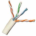 Vertical Cable Cat-5e Plenum, 24awg Solid, 1000ft Pull box, White