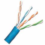 Vertical Cable Cat-6 Plenum, 23awg Solid, 1000ft Pull box, Blue